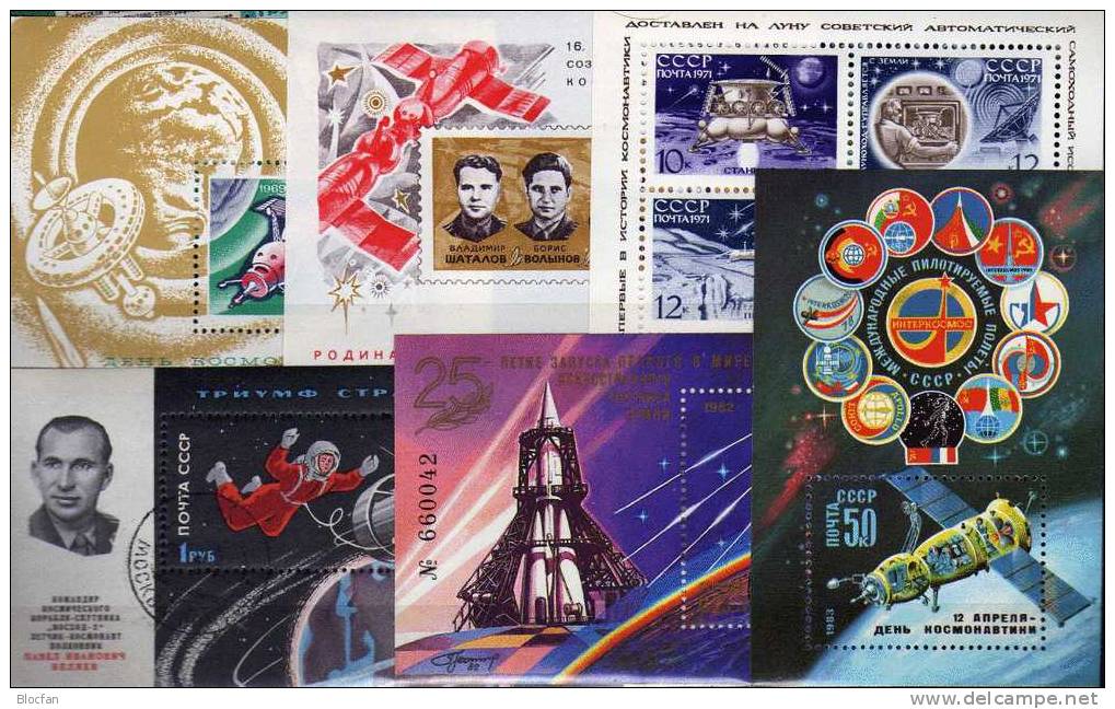 Lot 12 Verschiedene Blocks Sowjetunion **/o 40&euro; Raumfahrt Bloque Hb Ms Airplaine Blocs Space Sheets Bf USSR CCCP SU - Collections (en Albums)