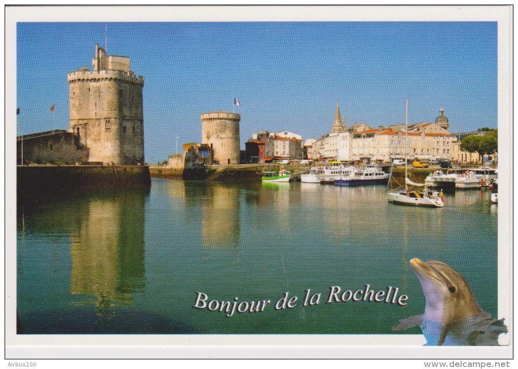 Bonjour De La Rochelle - DAUPHIN - 2 Scans - - Dolfijnen