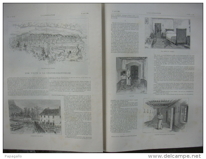 L’ILLUSTRATION 2427 ILE DE BERDER/ GRANDE CHARTREUSE /EXPOSITION 31 AOUT 1889 - 1850 - 1899