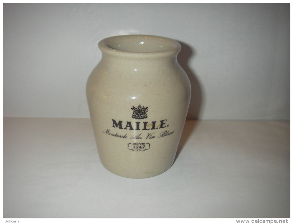 Aardewerk Mosterdpot Van Maille Moutarde Au Vin Blanc Depuis 1747 - Pot à Moutarde Grés - Autres & Non Classés