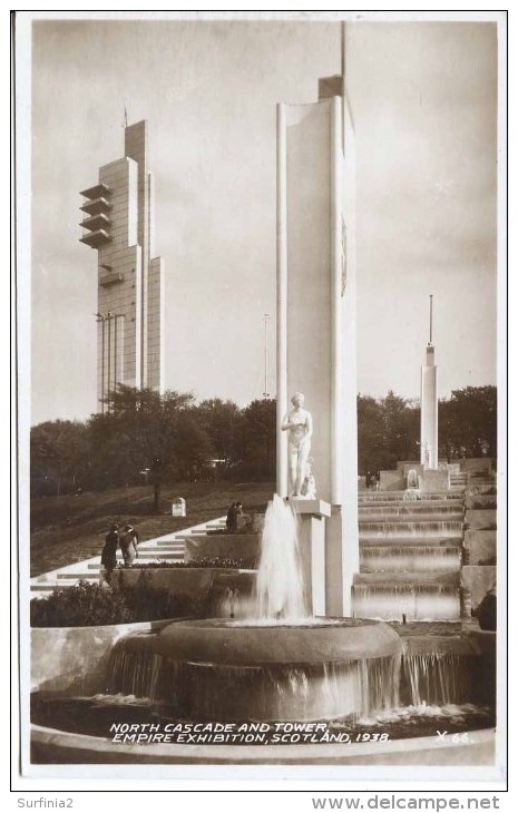 1938 SCOTLAND EXHIBITION - NORTH CASCADE AND TOWER RP   Gls34 - Exhibitions