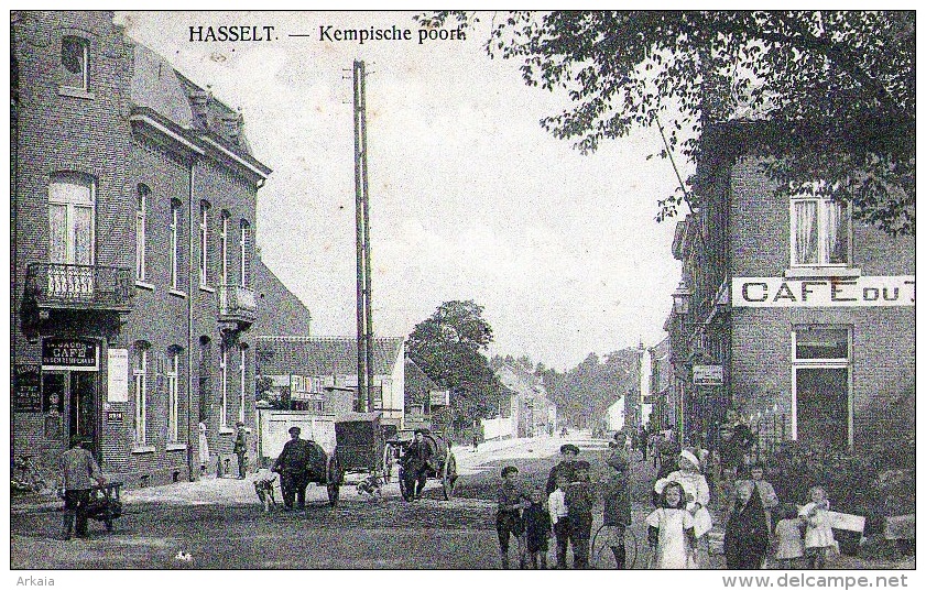 Hasselt : Kempische Poort - Carte Animé + Café (vierge) - Hasselt