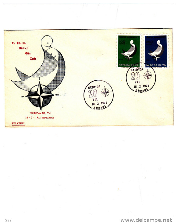 TURCHIA  1972 -  FDC - Annullo Speciale Illustrato - NATO - NATO