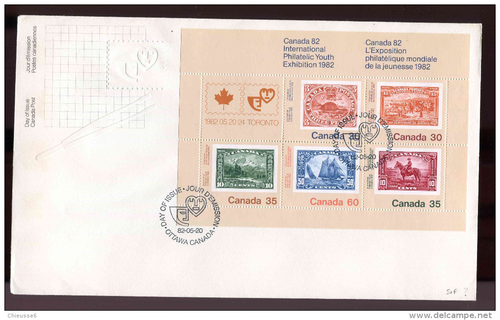 Canada  1er Jour -  Bloc N° 3 -   ' Canada 82'  Expo Philatélique - Timbres /timbres Du Canada  . - 1981-1990