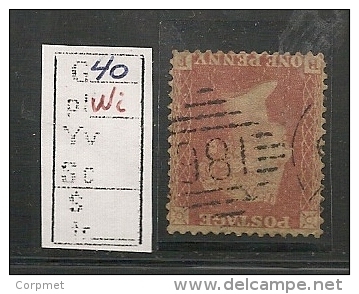 UK  - 1d. SG # 40wi - VARIETY Watermark Large Crown Inverted - USED - Used Stamps