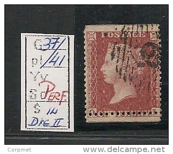 UK  - 1d. SG # 37/41 - VARIETY Large Misplaced PERFORATIONS - Look Like Imperforated Horizontally  - USED - Oblitérés