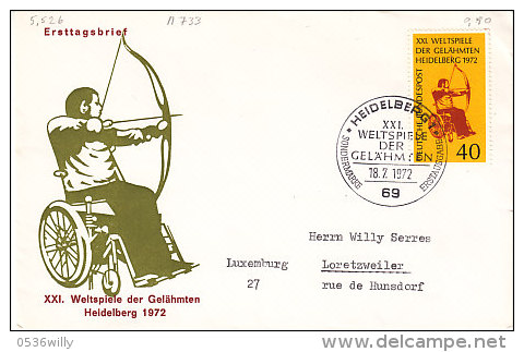 D-Heidelberg 1972. Weltspiele Der Gelähmten 1972 (5.526 - Briefe U. Dokumente