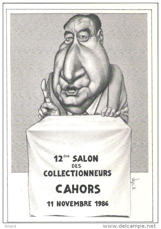 C.P  ILLUSTRATEUR ..  VEYRI  BERNARD.. CAHORS  12° SALON Des Collectionneurs ..1986.Maurice FAURE..TBE..SCAN. - Veyri, Bernard