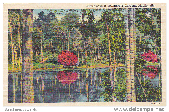 Alabama Mobile Mirror Lake In Bellingrath Gardens Curteich - Mobile