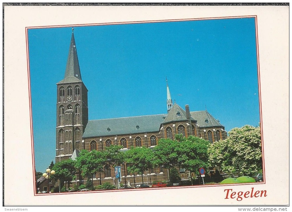 NL.- Ansichtkaart - Tegelen. Rooms Katholieke Kerk. St. Martinuskerk. 2 Scans - Tegelen