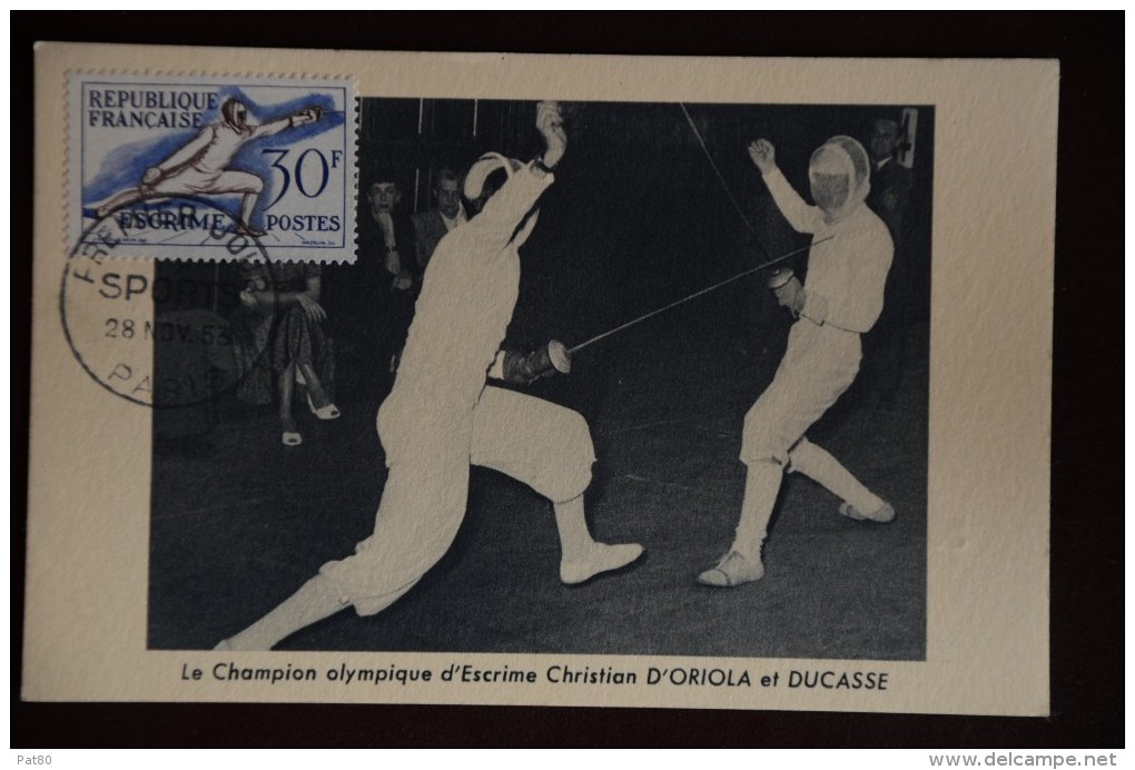 ESCRIME Champion Olympique D´ORIOLA Et DUCASSE - Fencing