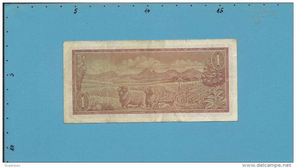 South Africa - 1 RAND - ( 1973 ) - Pick 115.a - Sign. 5 - Watermark: Springbok - 2 Scans - Afrique Du Sud