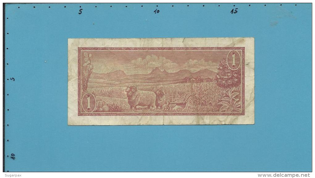 South Africa - 1 RAND - ( 1975 ) - Pick 116.b - Sign. 5 - Watermark: J. Van Riebeek - 2 Scans - South Africa