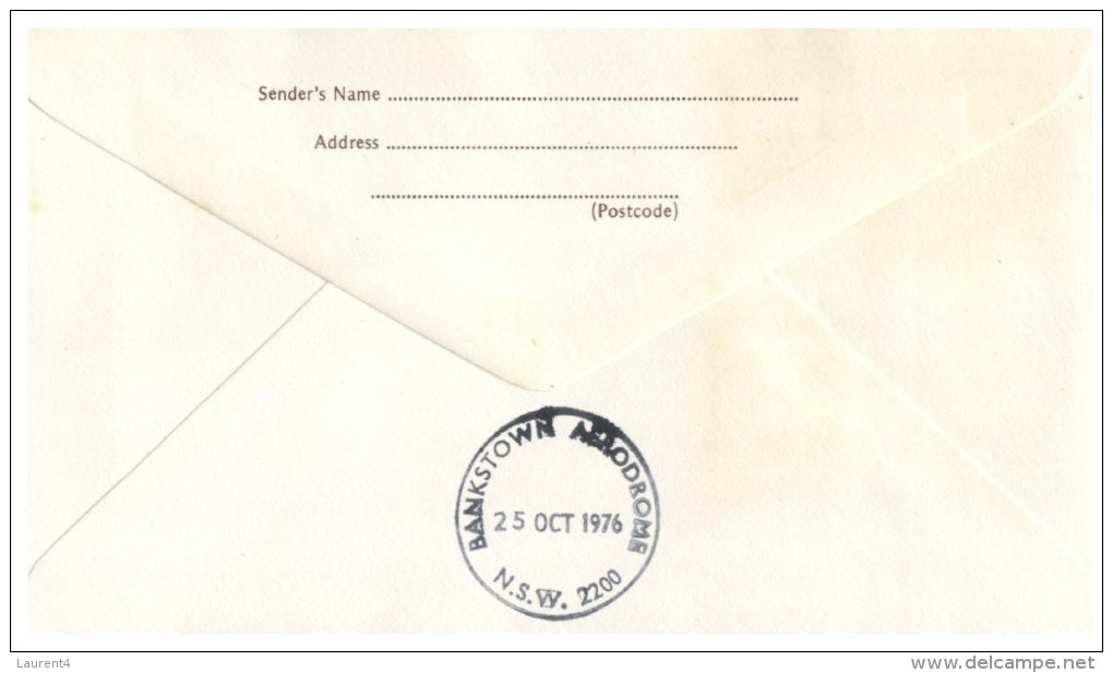 (335) Australia 1974 - Around Australia Flight 50th Anni. + Extra Bankstown  Postmark At Back Of Cover - Cartas & Documentos