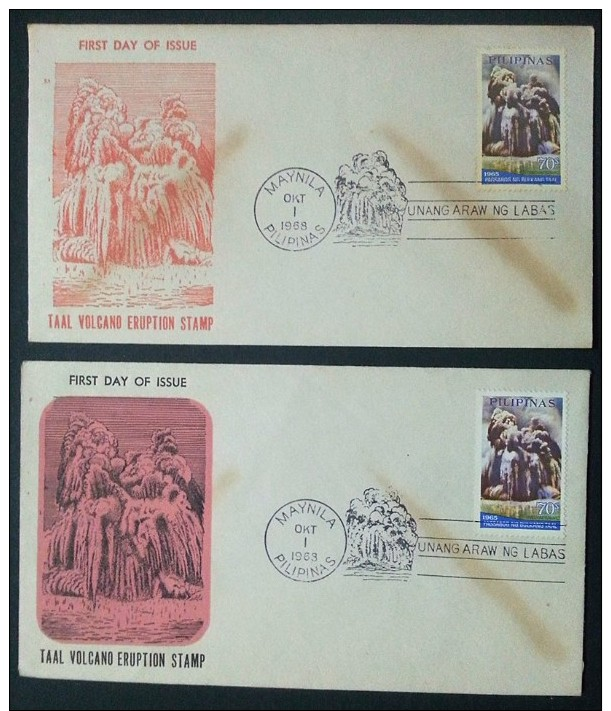 (PHPCOV0193) Philippines, FDC, 1968 Taal Volcano Erruption - Geografia