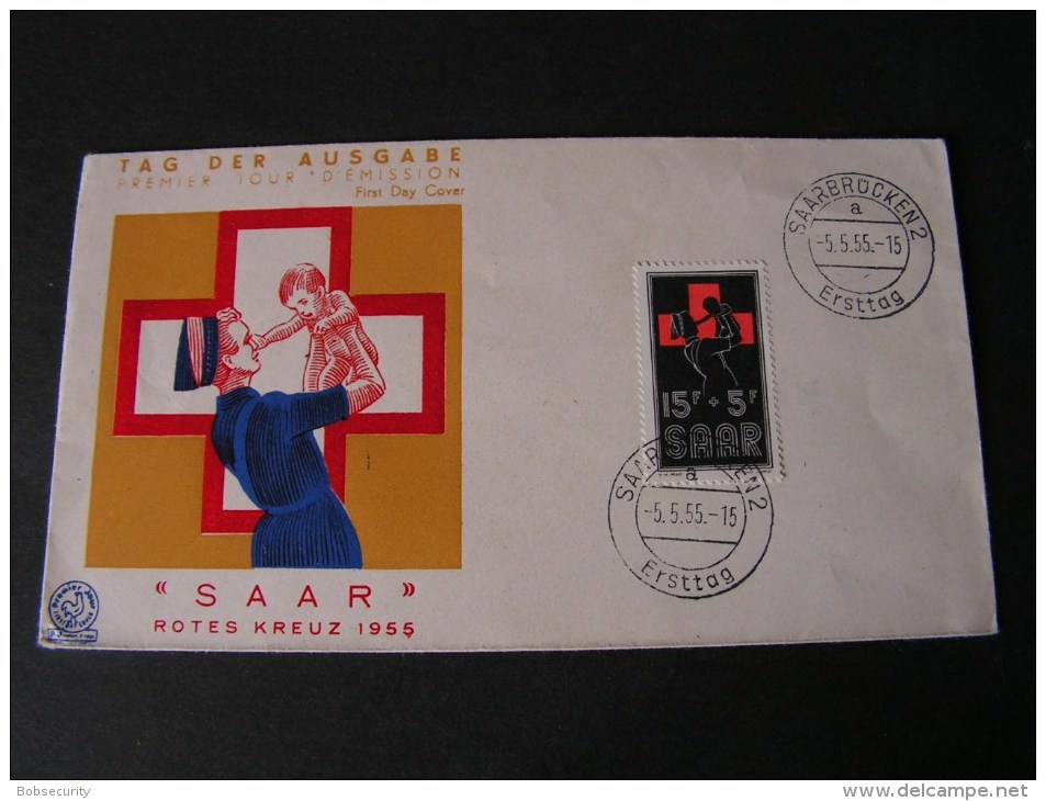 == Saar FDC ??  Red Cross Rotes Kreuz 1955 - Covers & Documents