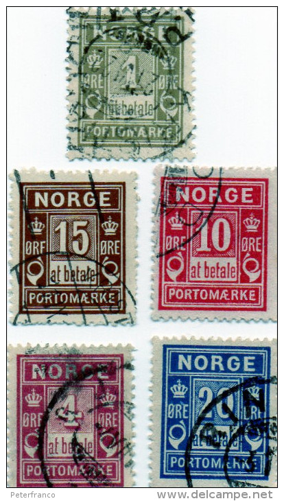 B 1889 Norvegia - Segnatasse - Gebruikt