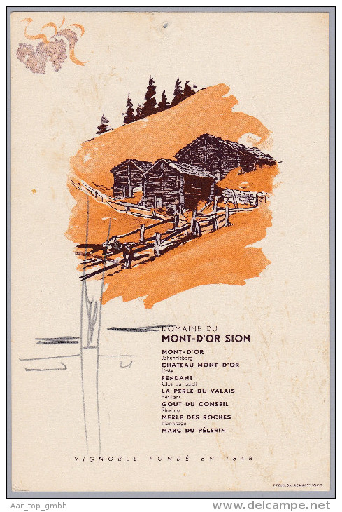 Div. VS 1942.5.5 Menu Spécialitös Domaine Du Mont D'Or - Menus