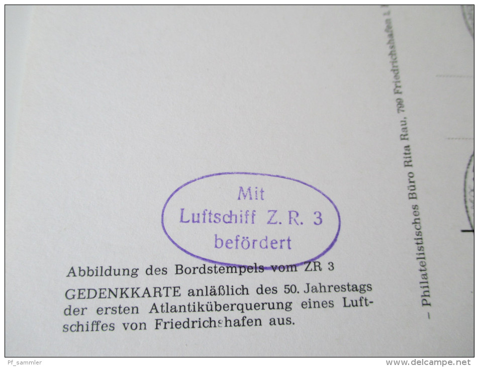 Postkarten 5 Stück Zeppeline Luftschiff ZR III / LZ1. Mit Luftschiff Z.R. 3 Befördert. Interessante Karten... - Dirigeables