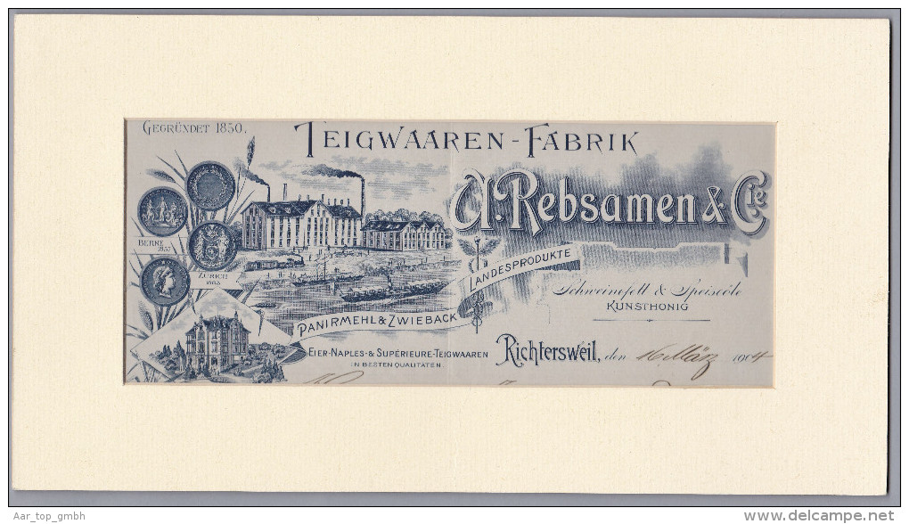 Div. Richterswil 1904-3-16 Teigwaren Fabrik - Ex-libris