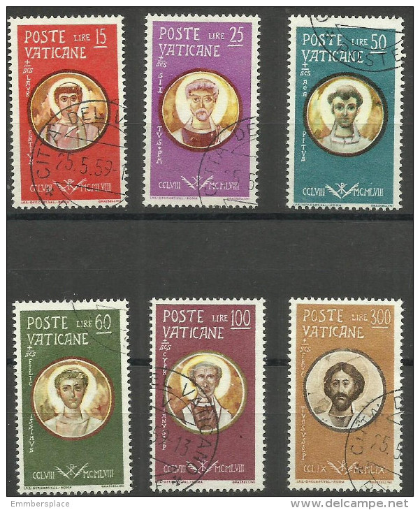 Vatican - 1959 Martyrs Under Valerian Set Of 6 Used  SG 286-91  Sc 256-61 - Oblitérés