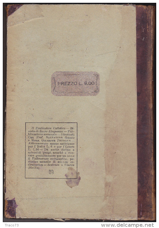 GIARRE   1918  /    Casa Editrice D.r Pietro LISI  " AL  PREDICATORE CATTOLICO "_  RIPOSTO - Tip. " DANTE ALIGHERI "