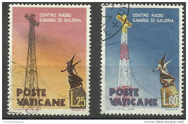 Vatican - 1959 Vatican City Radio Station Set Of 2 Used  SG 294-5  Sc 262-3 - Oblitérés