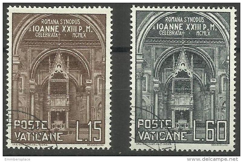 Vatican - 1960 Roman Diocesan Synod Set Of 2 Used  SG 315-6 Sc 273-4 - Oblitérés