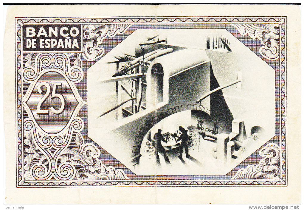 25 PTS  BILBAO  1937 - 25 Pesetas