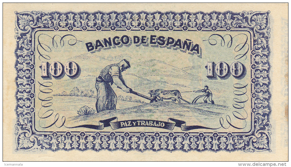 100 PTS GIJON  1937 - 100 Pesetas