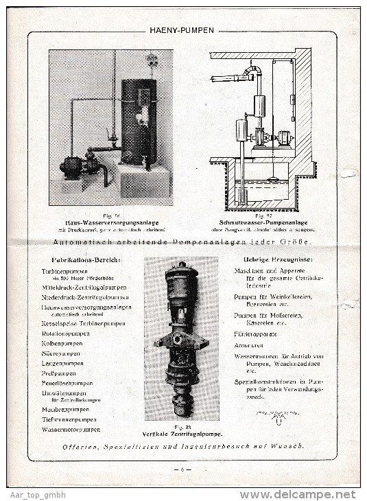 Div. ZH MEILEN E. Häny & Cie Pumpenfabrik - Publicités