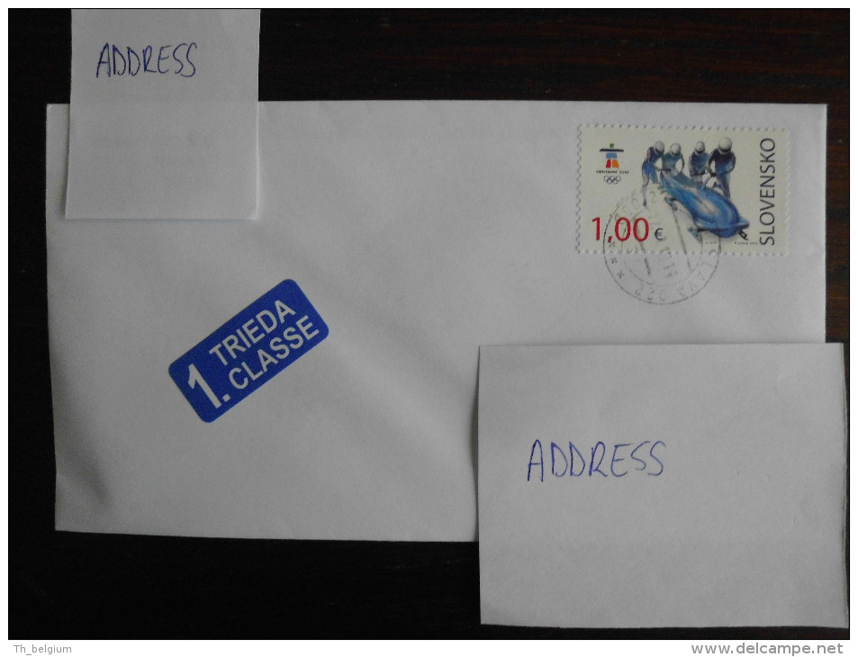 Slovakia Slovensko 2010 - Letter - Winter Olympic Games 2010 Vancouver - Lettres & Documents