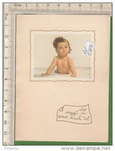 PO6185C# BIGLIETTO PARTECIPAZIONE NASCITA - BEBE' - TORINO - RIVARA 1960 - Birth & Baptism