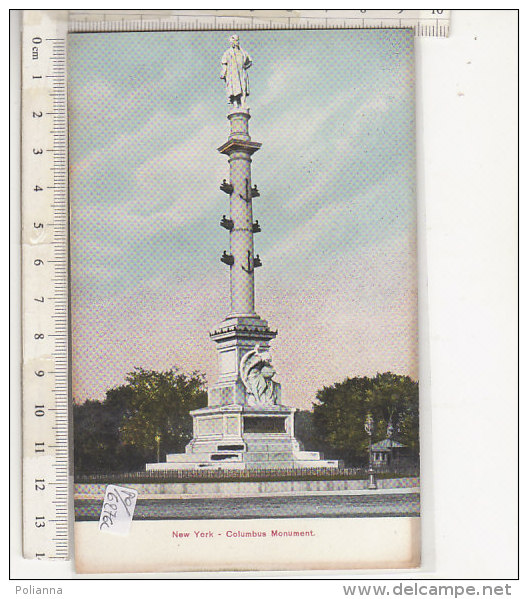 PO6276C# NEW YORK - COLUMBUS MONUMENT - Acquerellata  No VG - Other Monuments & Buildings