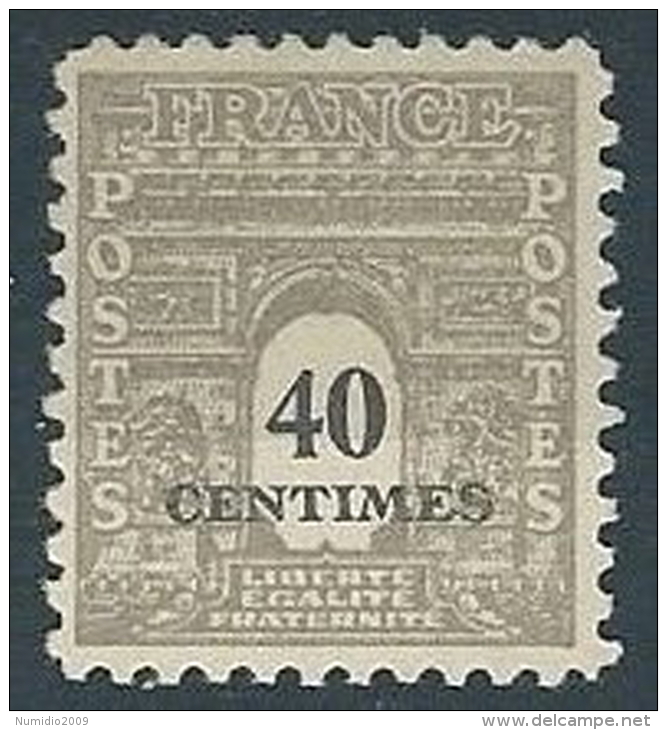 1945 FRANCIA ARCO DI TRIONFO 40 CENT MH * - EDF165 - 1944-45 Arc De Triomphe