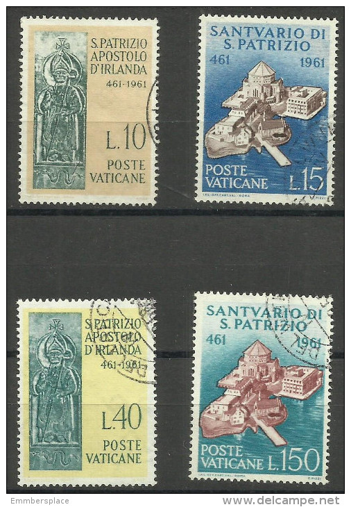 Vatican - 1961 St Patrick Anniversary Set Of 4 Used  SG 355-8 Sc 313-6 - Oblitérés