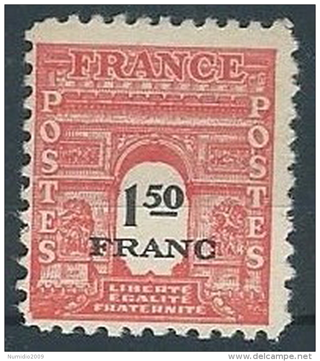 1945 FRANCIA ARCO DI TRIONFO 1,50 F MH * - EDF165 - 1944-45 Arc De Triomphe