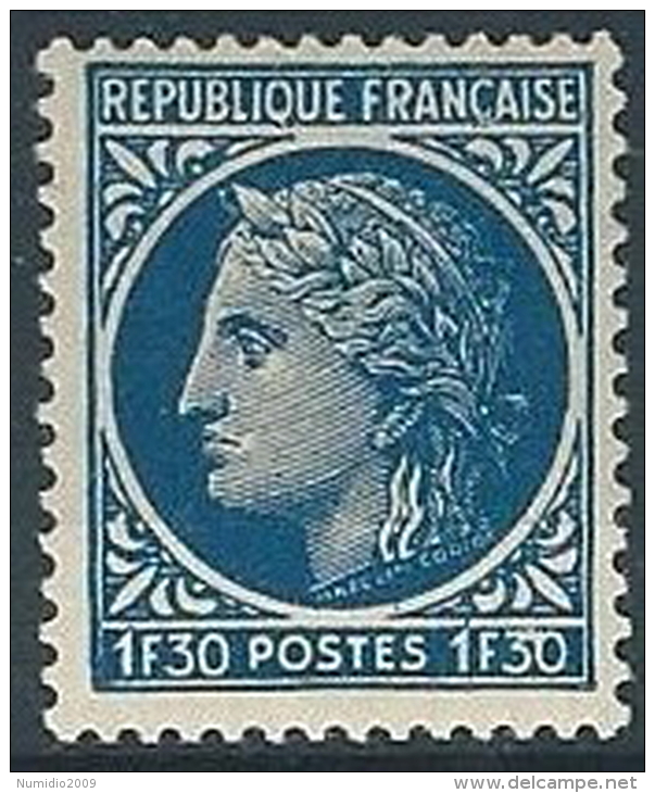 1945-47 FRANCIA CERERE CON ALLORO 1,30 F MH * - EDF166 - 1945-47 Cérès De Mazelin