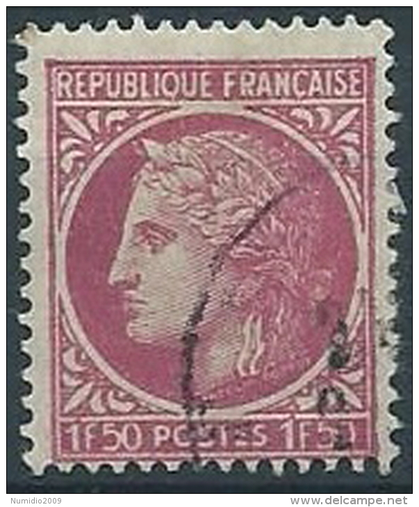 1945-47 FRANCIA USATO CERERE CON ALLORO 1,50 F - EDF166 - 1945-47 Ceres (Mazelin)