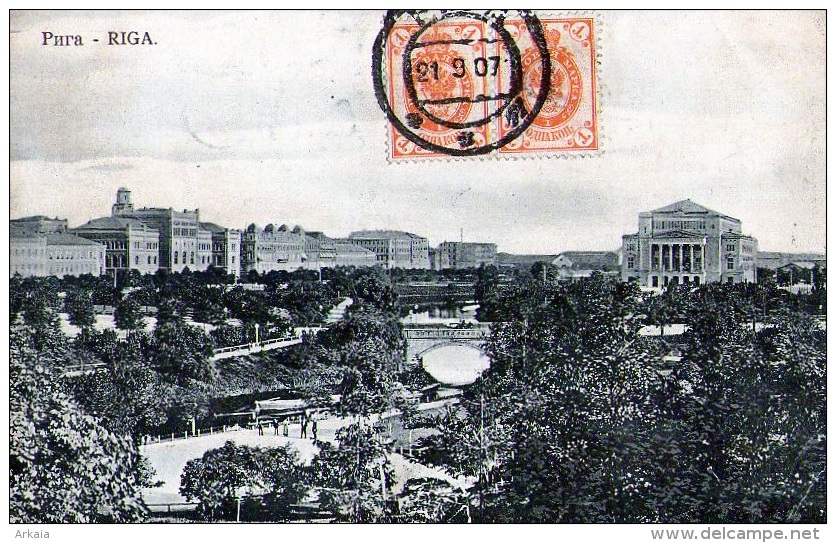 Riga - Russie Pour Gand (1907) - Lettonie