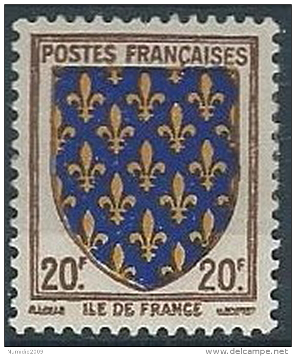 1944 FRANCIA STEMMI DI PROVINCE FRANCESI 20 F MH * - EDF169 - 1941-66 Escudos Y Blasones