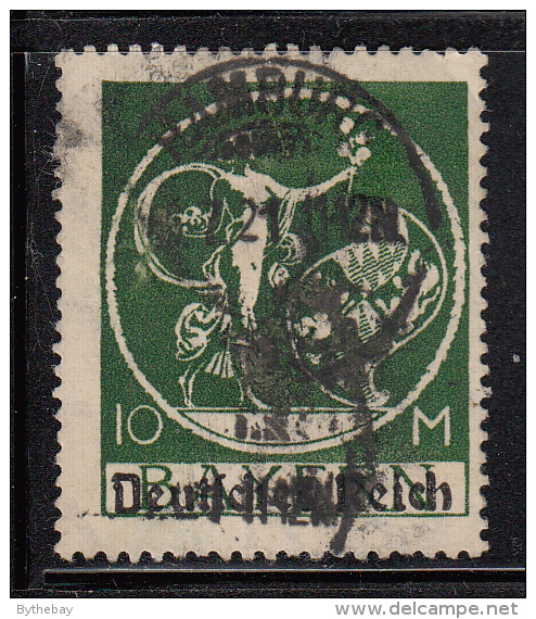 Bavaria Used Scott #274 10m ´Genius´ Overprinted Deutfches Reich - Oblitérés