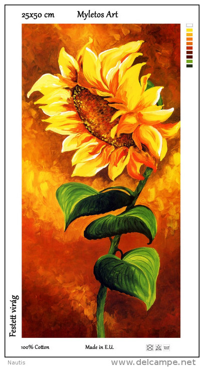 New Tapestry, Gobelin, Picture, Print, Floral Still Life, Sunflower - Other & Unclassified