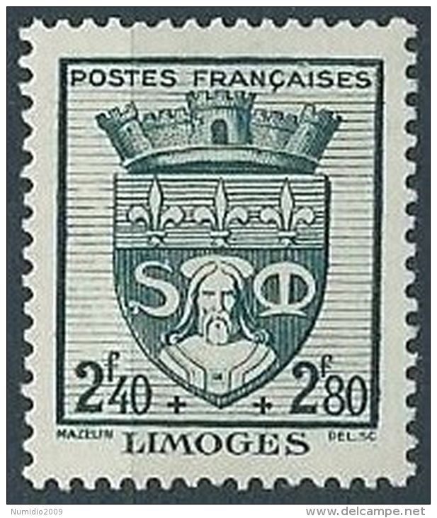 1942 FRANCIA SOCCORSO NAZIONALE STEMMI DI CITTA 2,40 F MNH ** - EDF170 - 1941-66 Coat Of Arms And Heraldry