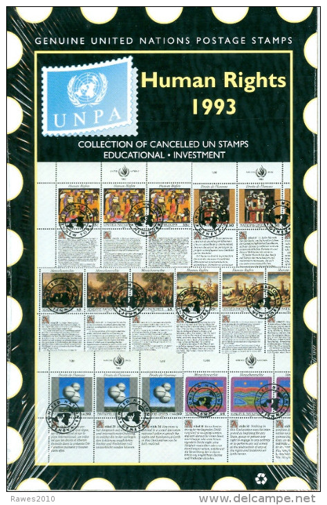 UNO Wien 1993 Human Rights Menschenrechte Satz Gest. Verkaufsverpackung - Used Stamps