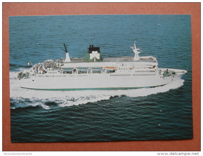 35595 PC: SHIPS: FERRIES: ST.PATRICK II, Built, Hamburgh 1973. Tonnage 7984. Passengers 1630 (812 Berths) Car Deck 300.. - Ferries