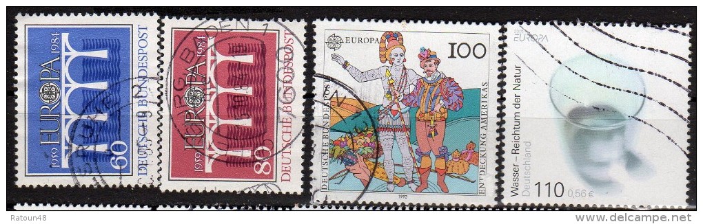 Lot 4 Timbres - Oblitéré - N° 1042/43 -1437- 2017 -ALLEMAGNE - Collections