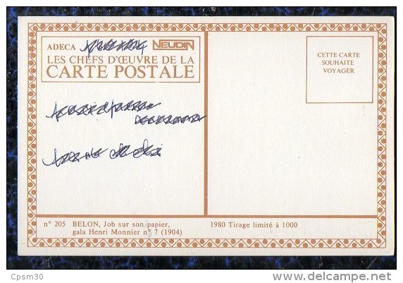 CP N° 205 - JOB Sur Son Papier Par J. BELON (collection Les Chefs D´ œuvre De La Carte Postale Par Neudin) - Altri & Non Classificati