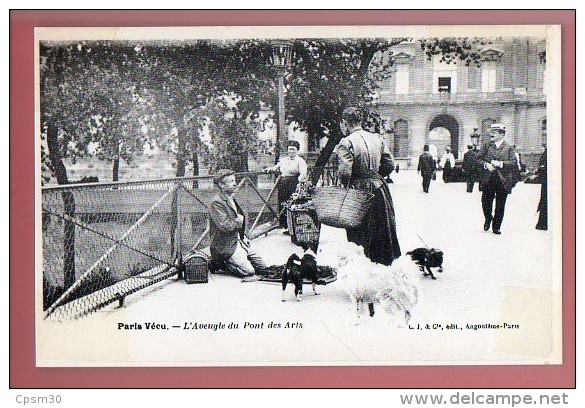 CP N° 208 - Paris Vécu - L´ Aveugle Du Pont Des Arts (collection Les Chefs D´ œuvre De La Carte Postale Par Neudin) - Petits Métiers à Paris