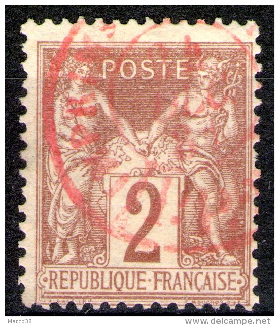 N°85 Oblitéré "rouge"    - Cote 10€ - - 1876-1898 Sage (Type II)